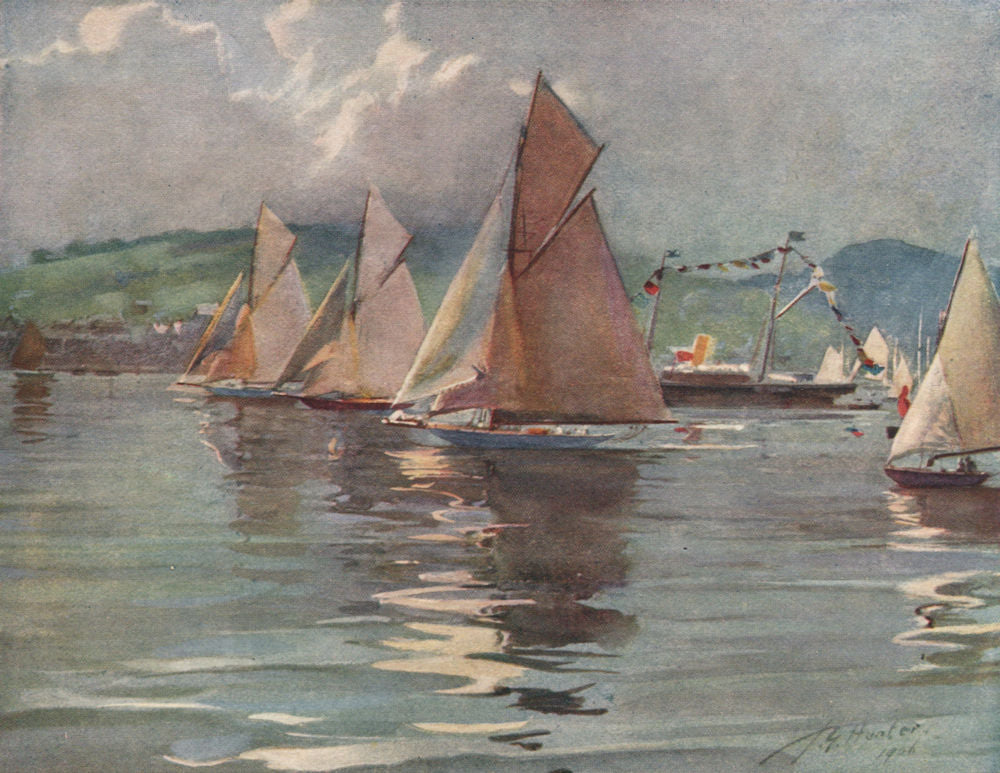ISLE OF BUTE. 'RNYC Regatta, 1906, Rothesay Bay' by John Young-Hunter 1907